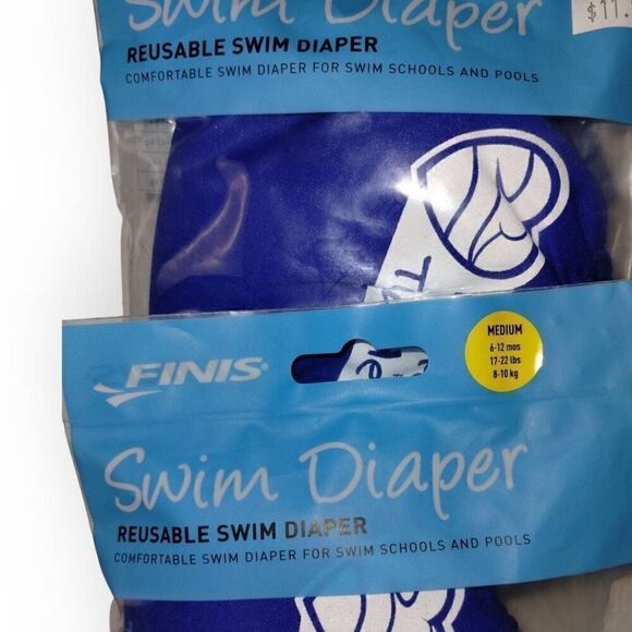 (3) Finis Swim Diaper 6 mo. 15-22lbs. Blue Swimsuit Baby Boy Girl NEW - Picture 8 of 8